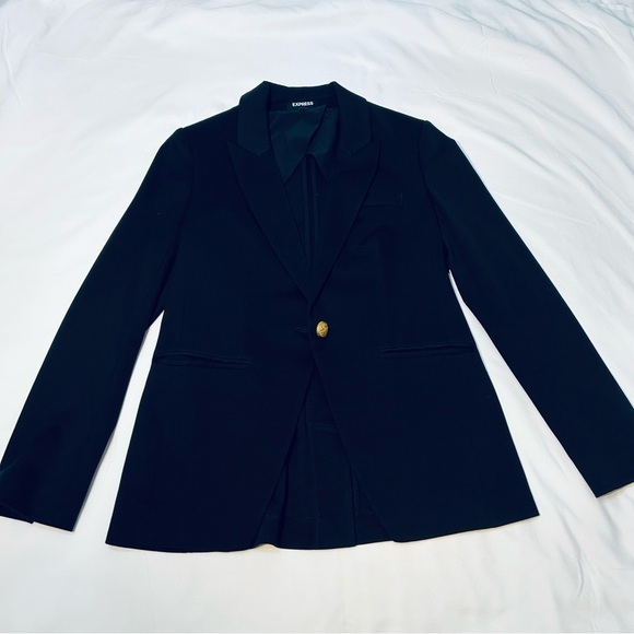 Express women’s Blazer one button gold Size S - Picture 7 of 16